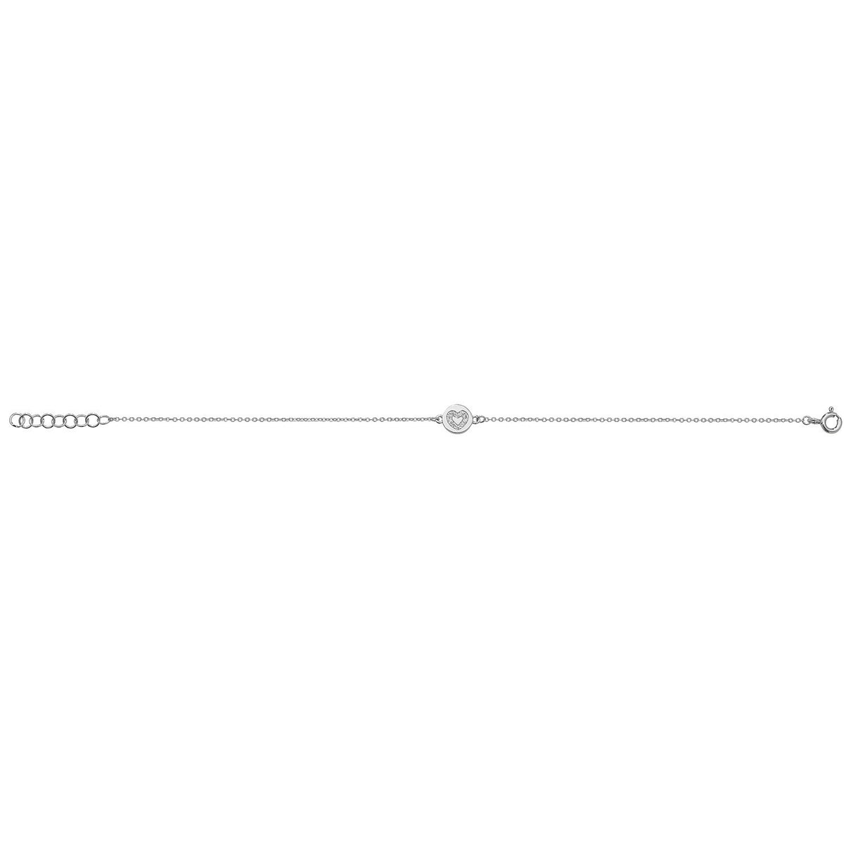 Ladies Halo Heart Bracelet Sterling Silver 925 Hallmark Brand New Boxed
