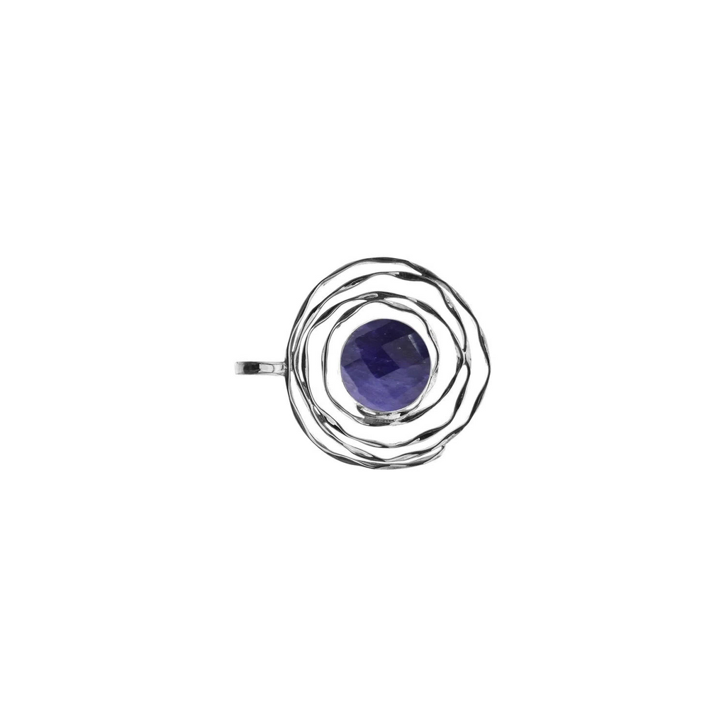 Spiderweb Sapphire Pendant Sterling Silver 925 Hallmarked All Chain Lengths