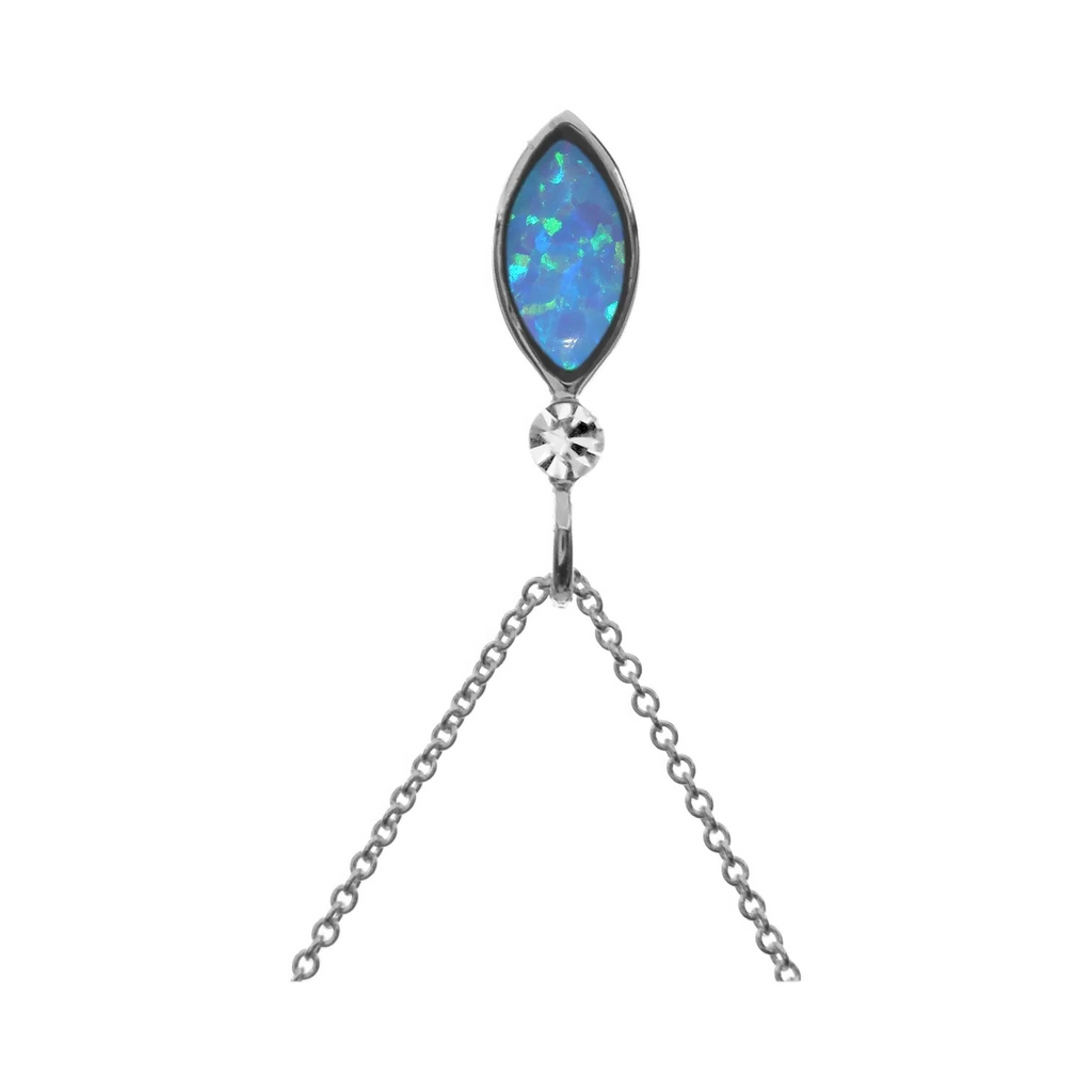 Marquise Natural Opal Necklace Solid Sterling Silver 925 Hallmarked British Made