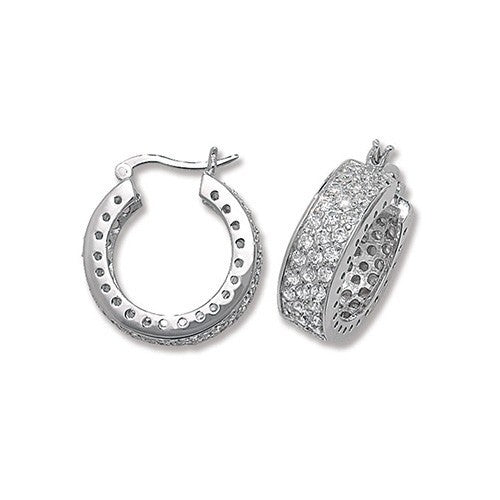 Cluster Hoop Earrings Sterling Silver 925 Hallmarked 15mm - 30mm Diameter