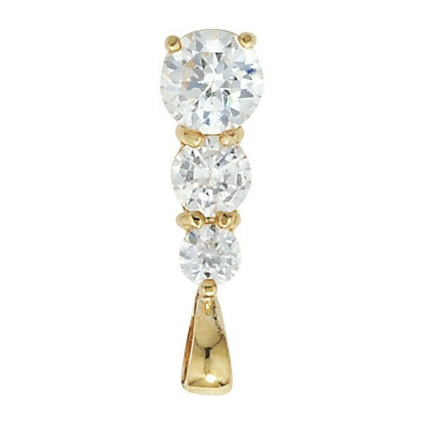 9ct Yellow Gold Trilogy Pendant Hallmarked British Made All Chain Lengths