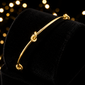 Love Knot Bangle 9ct yellow Gold Plated Hallmarked Brand New Boxed