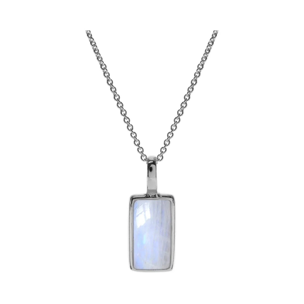 Natural Moonstone Necklace Solid Sterling Silver 925 Hallmarked British Made