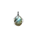 Triple Overlay Labradorite Pendant Sterling Silver Hallmarked All Chain Lengths