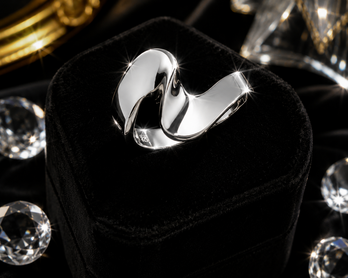 Sterling Silver Twist Ring 925 Hallmarked Size K - S British Made Brand New