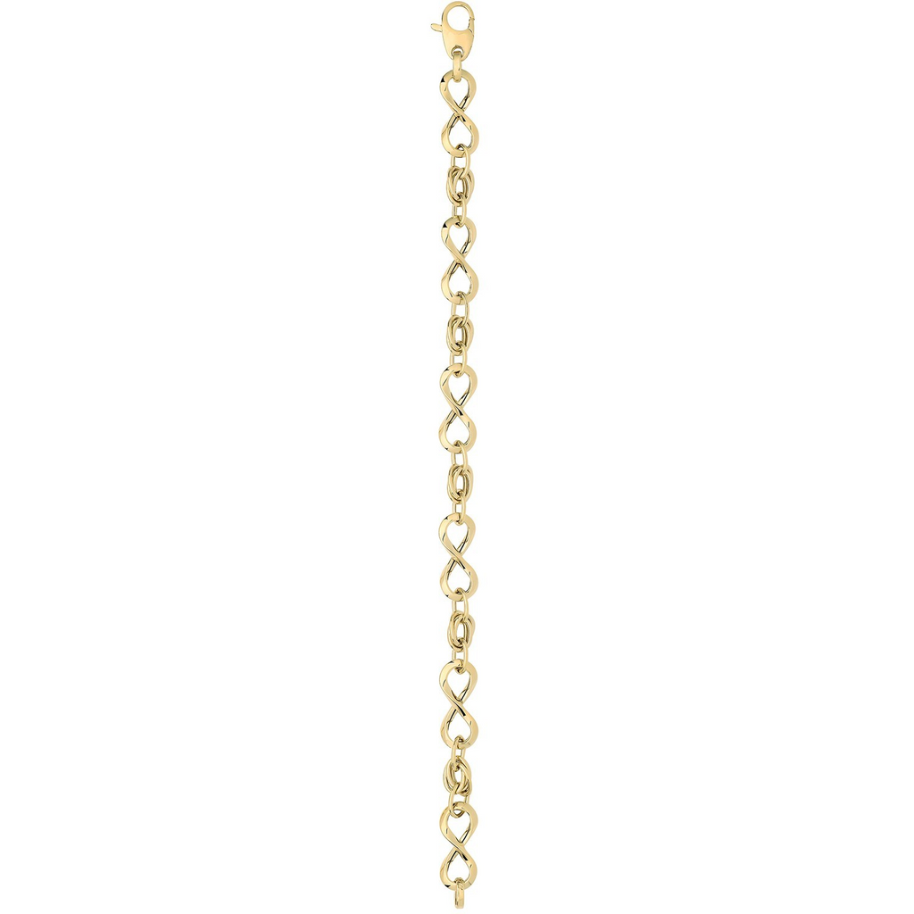 Infinity Style Bracelet 9ct Yellow Gold 375 Hallmarked British Made Brand New