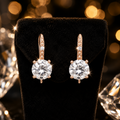 Rose Gold Gemstone Earrings Drop Sterling Silver 925 Hallmark Brand New Boxed