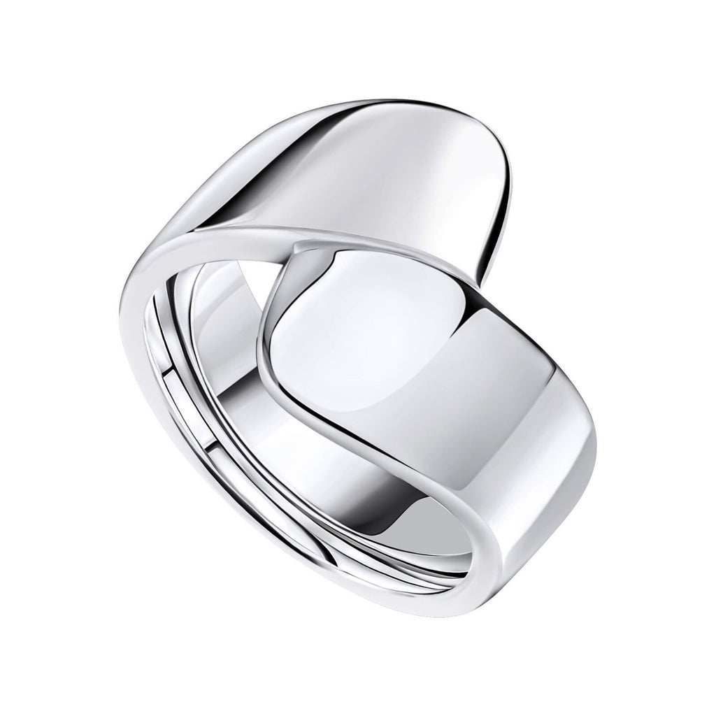 Ladies Wrapped Band Ring 925 Hallmarked British Made Sizes K - R