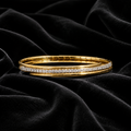 Wrap Natural Diamond 18ct Yellow Gold Bangle 375 Hallmarked British Made