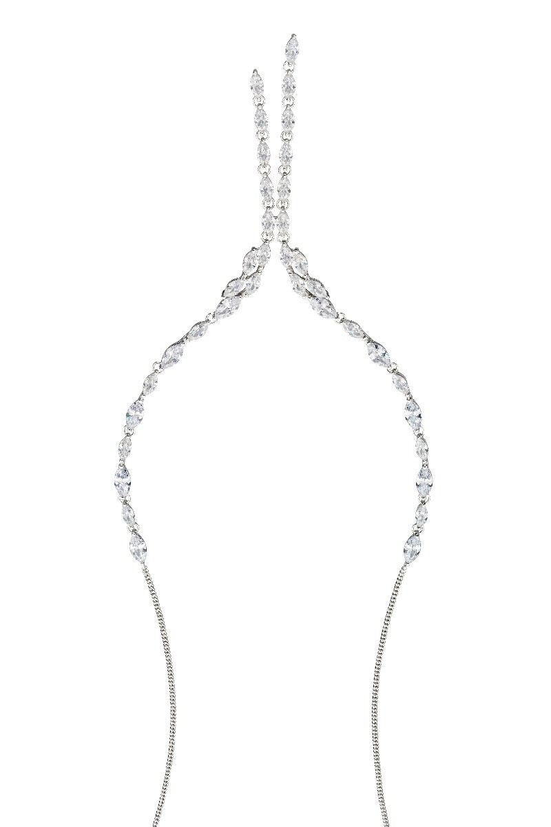 Statement Marquise Chain Necklace Sterling Silver 925 Hallmarked Brand New Boxed