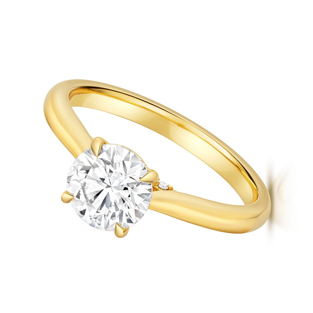 13 Lab-Grown Diamond Engagement Ring 18ct Yellow Gold Hallmarked Sizes J - Q