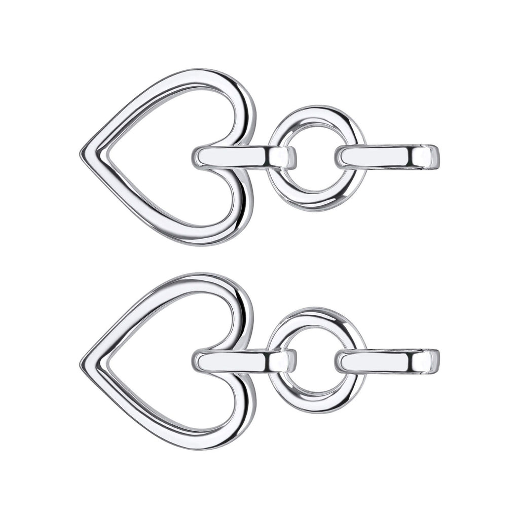 Open Heart Drop Earrings Sterling Silver 925 Hallmarked Brand New Boxed