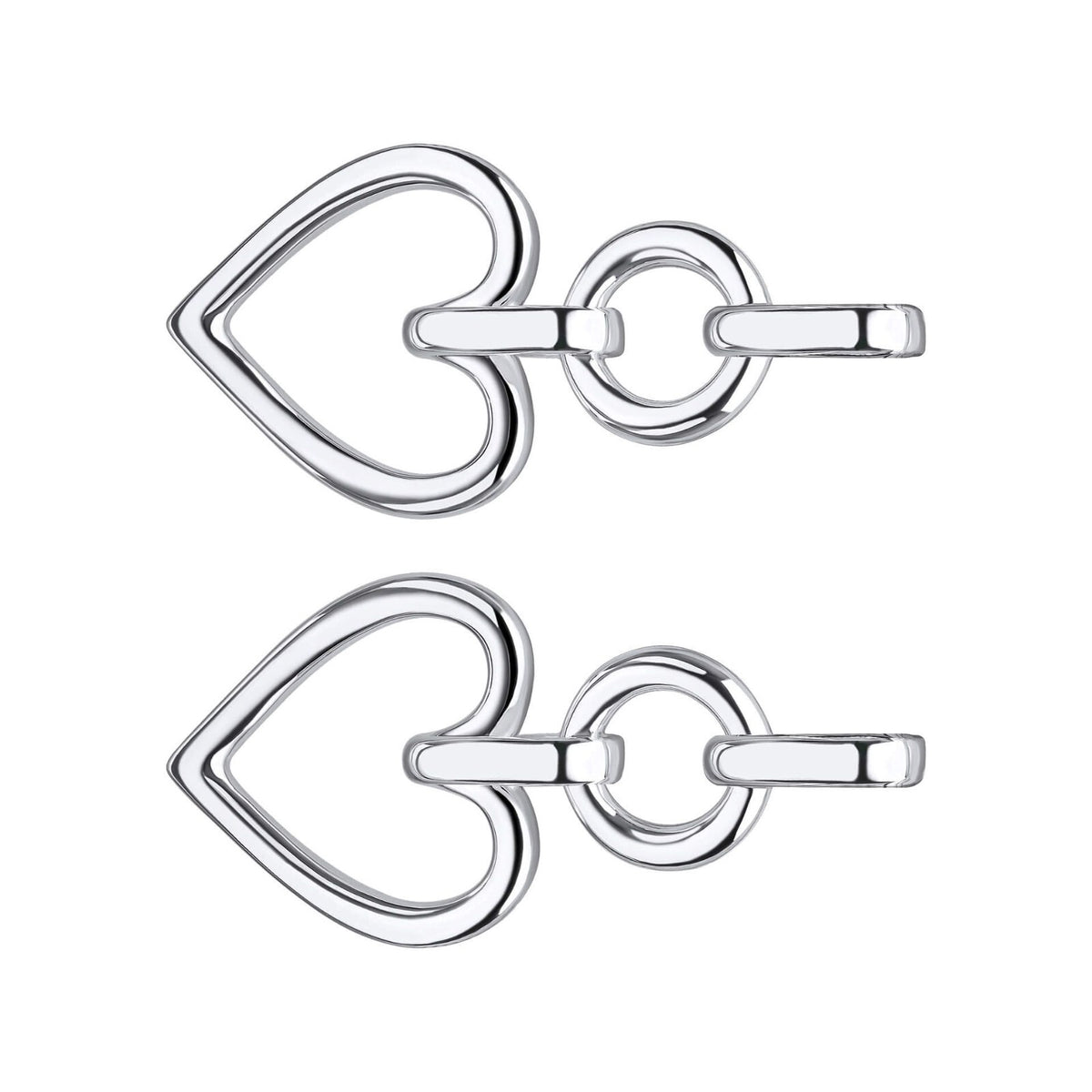 Open Heart Drop Earrings Sterling Silver 925 Hallmarked Brand New Boxed