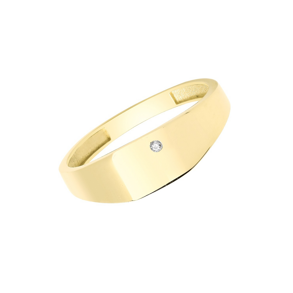 Flush Square Signet Ring 9ct Yellow Gold 375 Hallmarked Sizes G - T British Made
