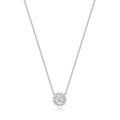 13 Natural Diamond illusion Necklace 18ct White Gold Hallmarked British Made