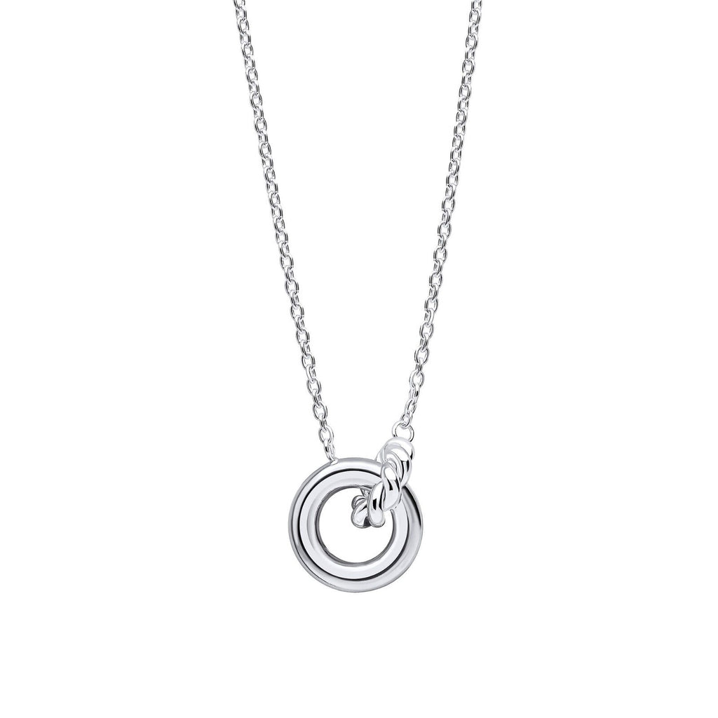 Linked Circle Necklace 925 Sterling Silver 925 Hallmarked British Made Brand New