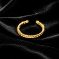 Adjustable Open Twist Ring 14ct Yellow Gold Plated Hallmarked Size K - Q