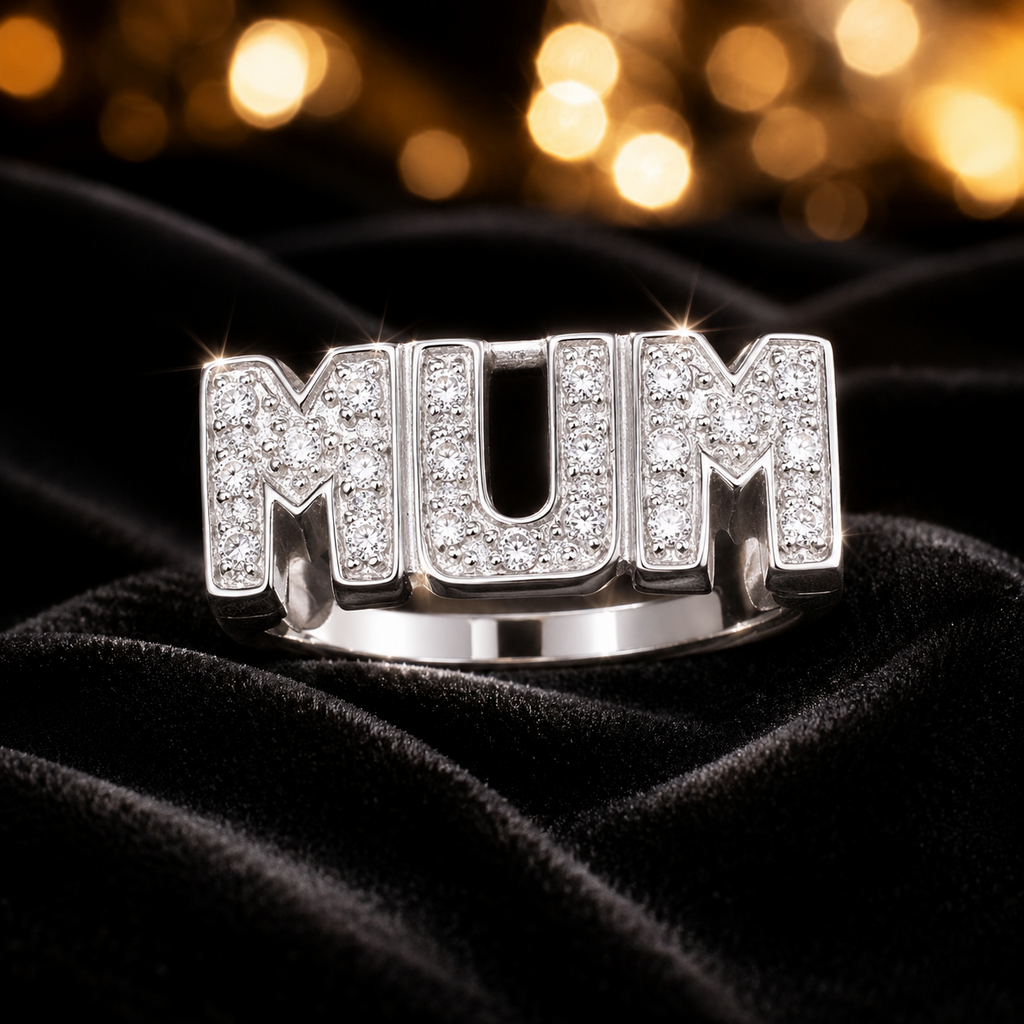 Mum Ring Gemstone Sterling Silver 925 Hallmarked Size L - Z British Made