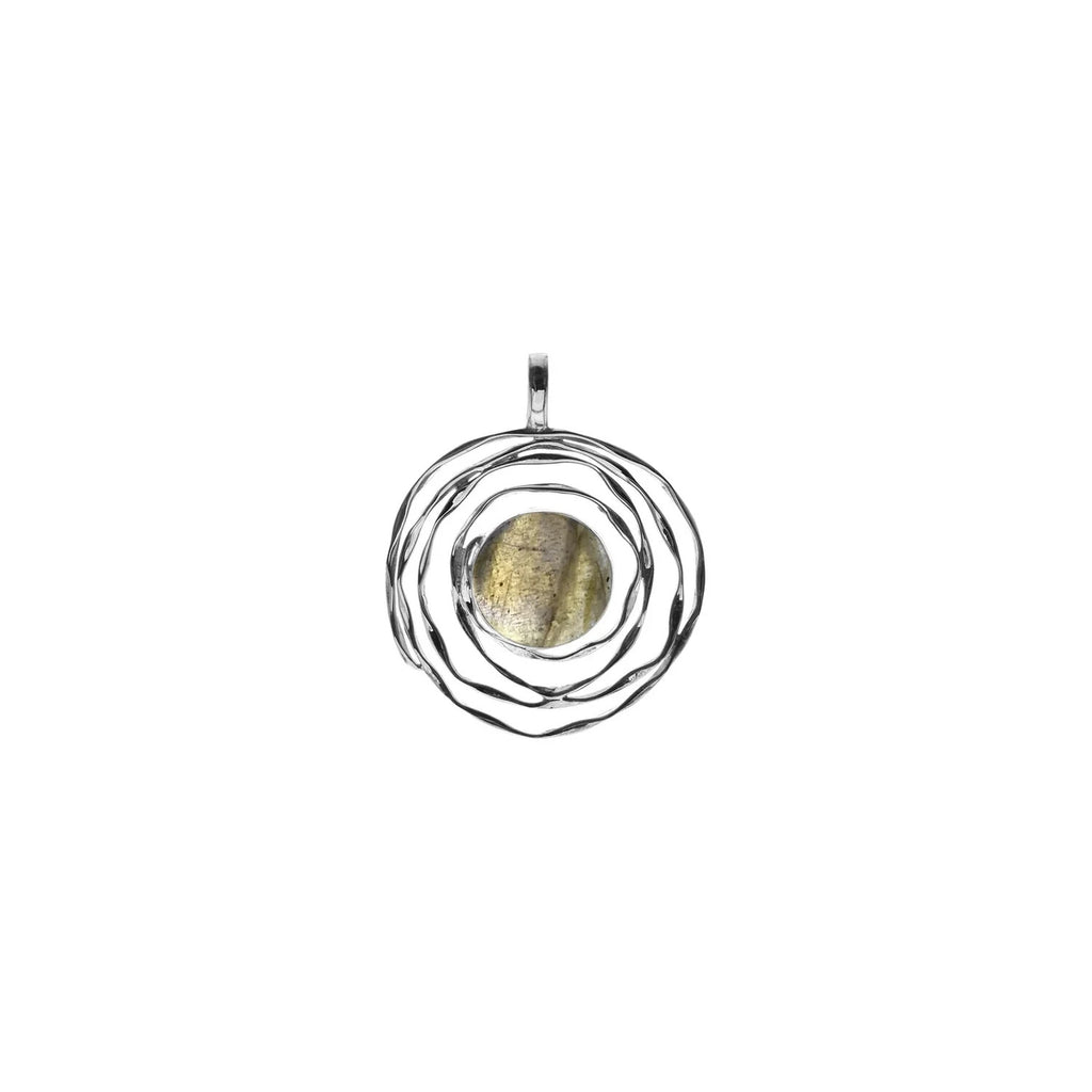 Spiderweb labradorite Pendant Sterling Silver 925 Hallmarked All Chain Lengths