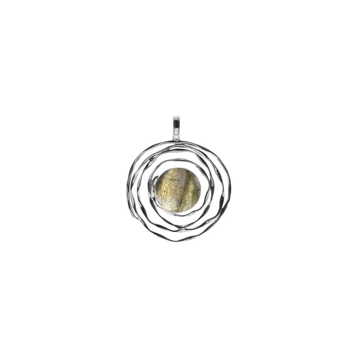 Spiderweb labradorite Pendant Sterling Silver 925 Hallmarked All Chain Lengths