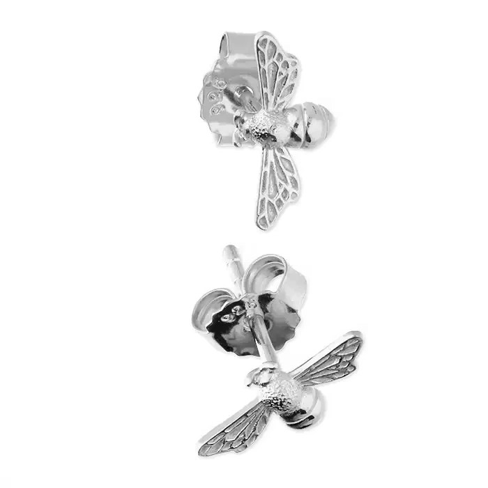Bumble Bee Stud Earrings Sterling Silver 925 Hallmarked British Made Brand New