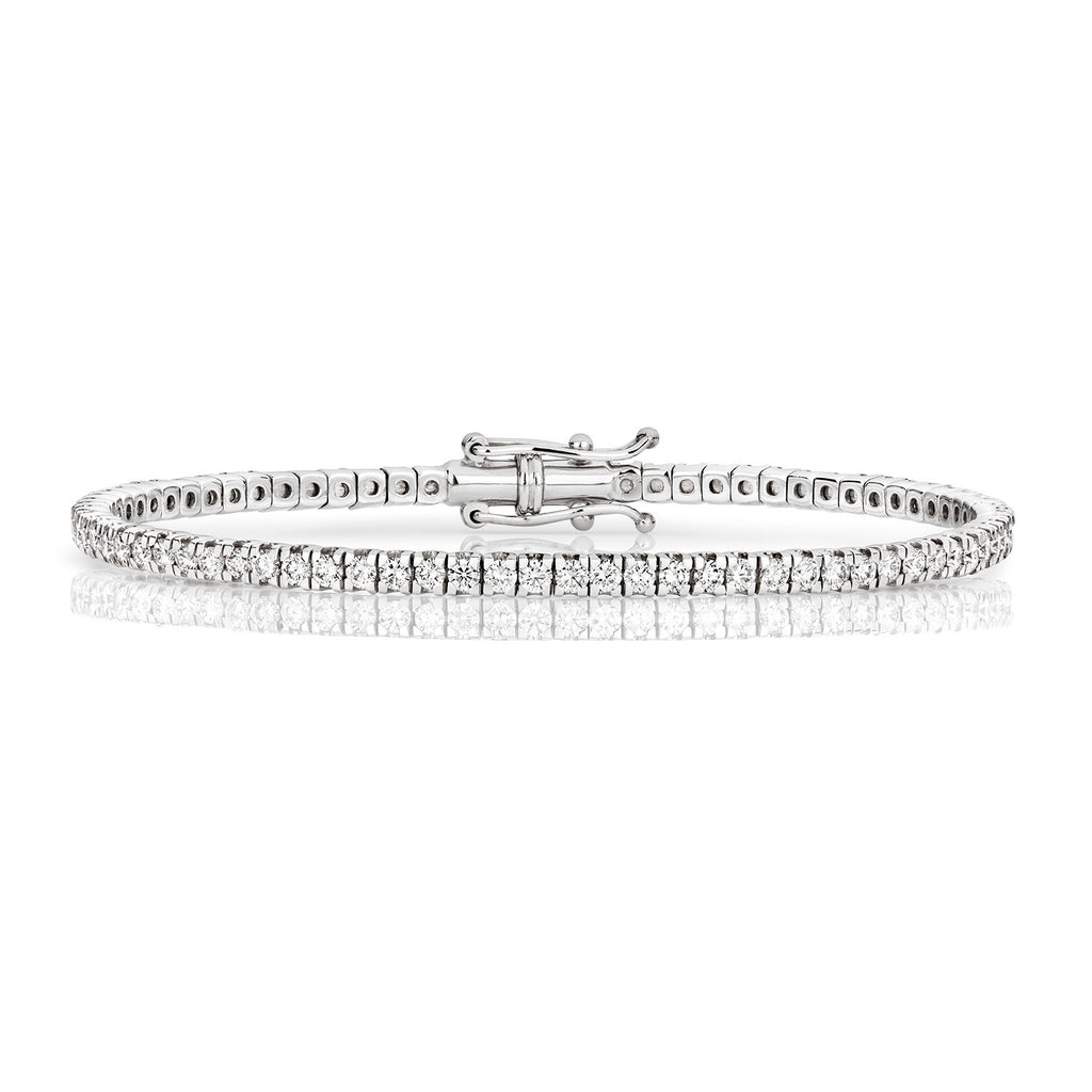 Statement Natural Diamond 18ct White Gold Bracelet 375 Hallmarked British Made