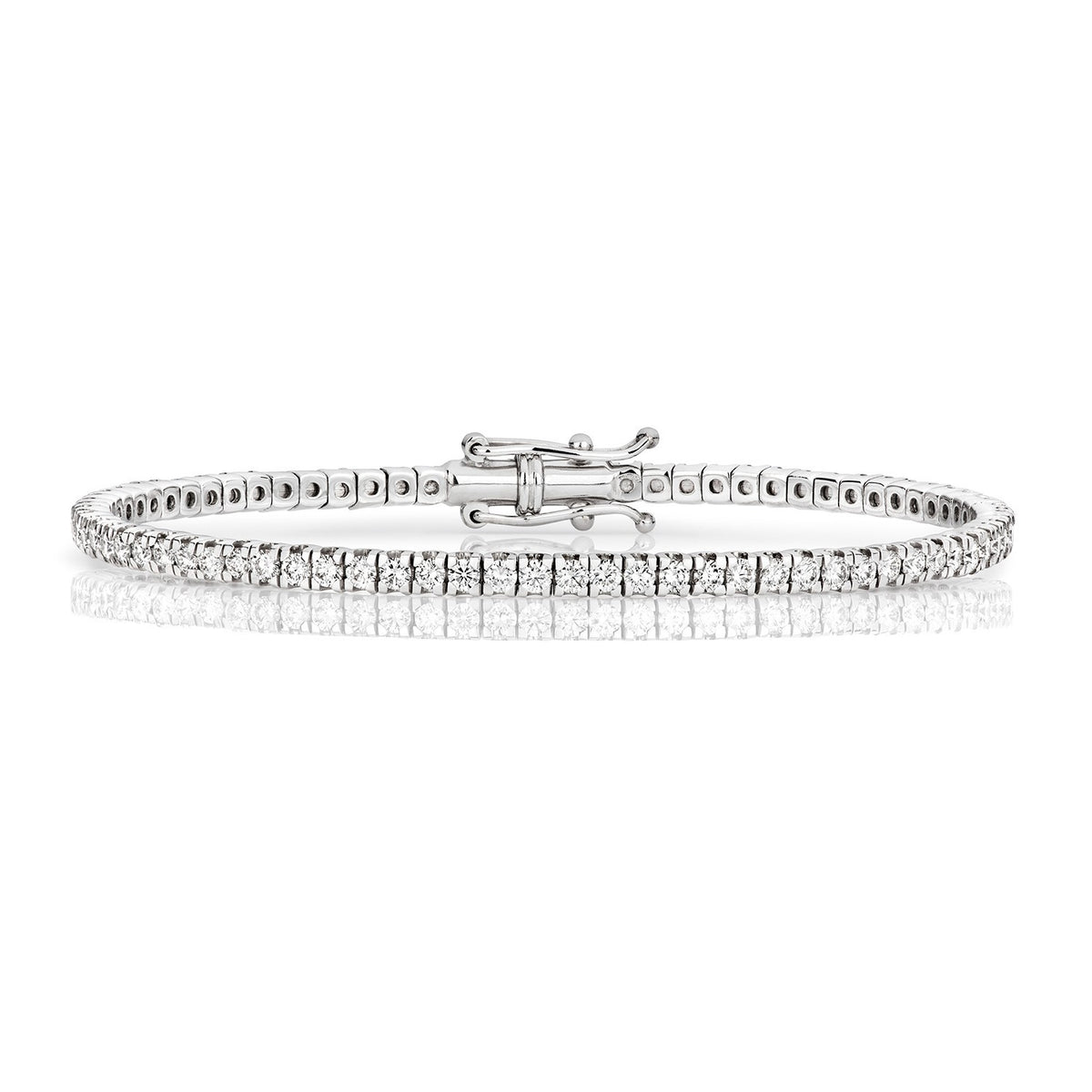 Statement Natural Diamond 18ct White Gold Bracelet 375 Hallmarked British Made