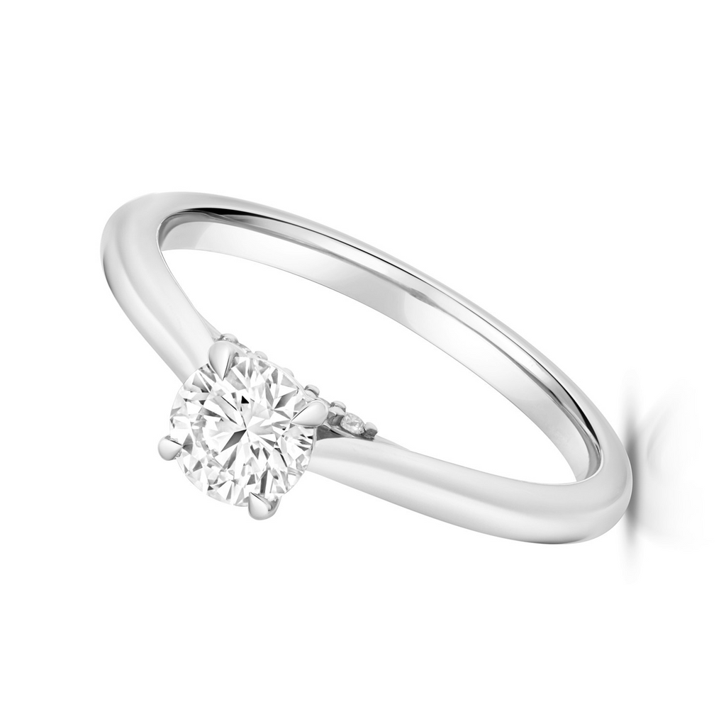 11 Lab-Grown Diamond Engagement Ring 18ct White Gold Hallmarked Sizes J - Q