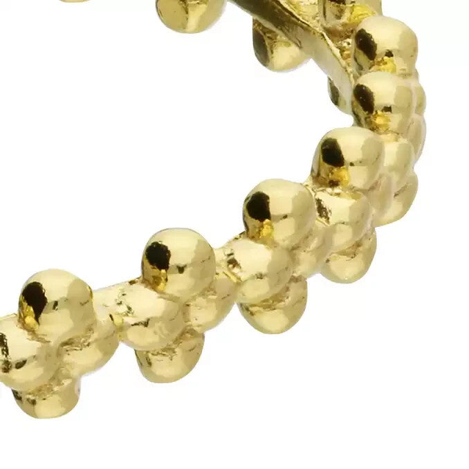 Fancy Thin Band Ring 9ct Yellow Gold Plated Hallmarked British Made Size J - T