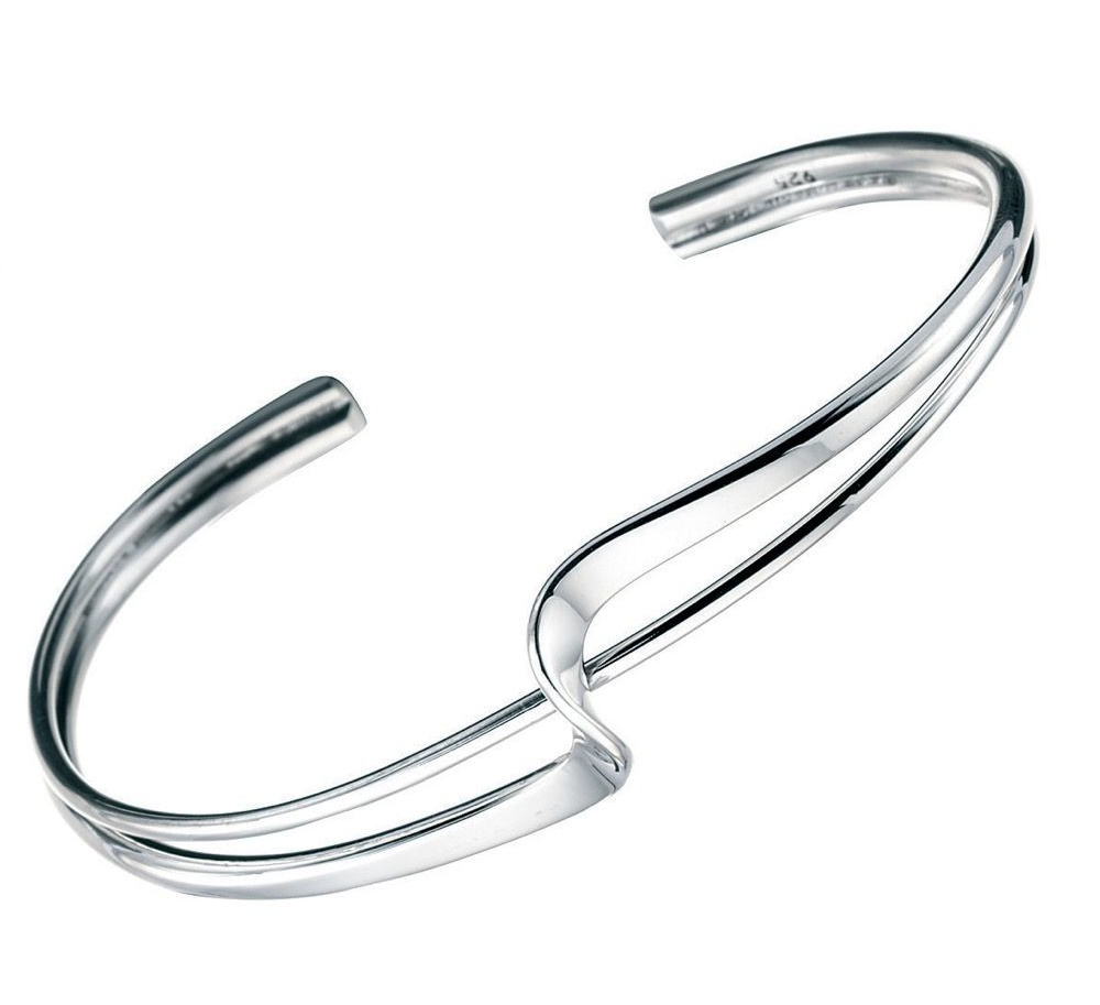 Squiggle Bangle Sterling Silver 925 Hallmarked British Made