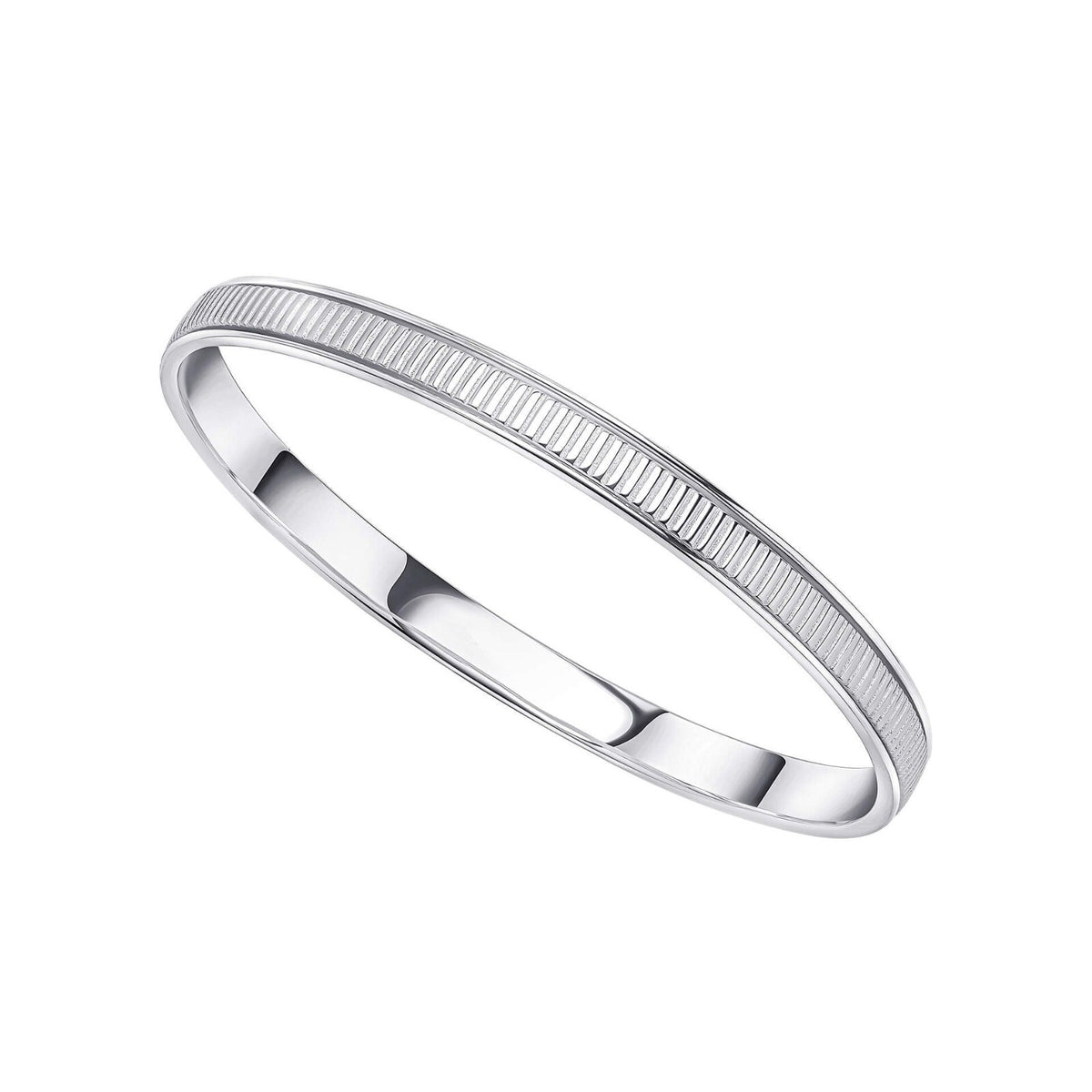 Ridged Spinner Bangle Sterling Silver 925 Hallmarked Brand New Boxed