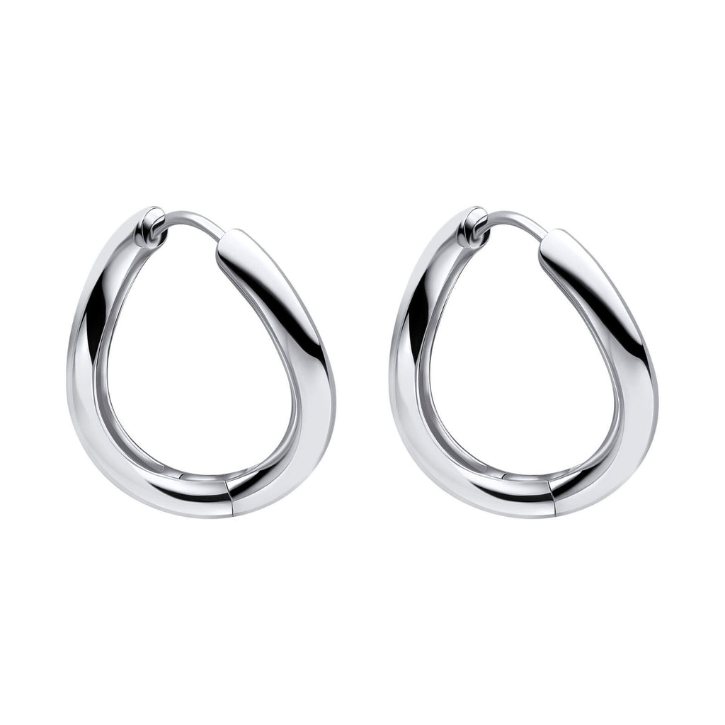Sterling Silver Infinity Hoop Earrings 925 Hallmarked British Made Brand New