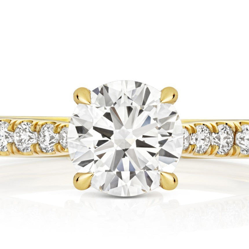 33 Lab-Grown Diamond Engagement Ring 18ct Yellow Gold Hallmarked Sizes J - Q
