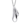 Organic Wave Droplet Pendant Sterling Silver 925 Hallmarked All Chain Lengths