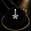 Moissanite Flower Pendant Sterling Silver 925 Hallmarked All Chain Lengths