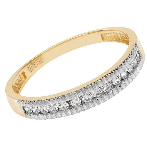 Channel Set Band Ring 9ct Yellow Gold 375 Hallmark Sizes J - S British Made