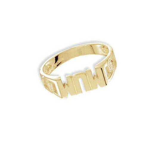 Mum Ring 9ct Yellow Gold Hallmarked Sizes J - S British Made