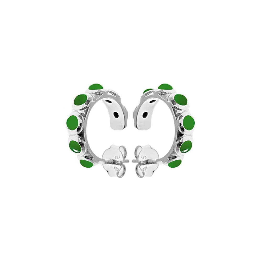 7 Stone Agate Hoop Earrings Sterling Silver 925 Hallmarked Brand New Boxed