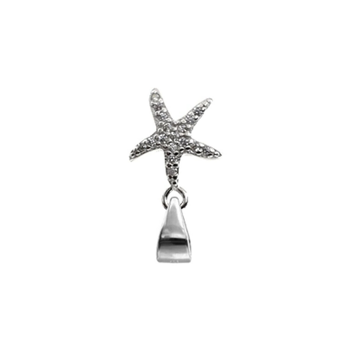 Zircon Starfish Pendant Sterling Silver 925 Hallmark All Chain Lengths Brand New