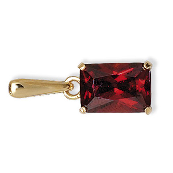 Yellow Gold Garnet Pendant 375 Hallmarked British Made All Chain Lengths