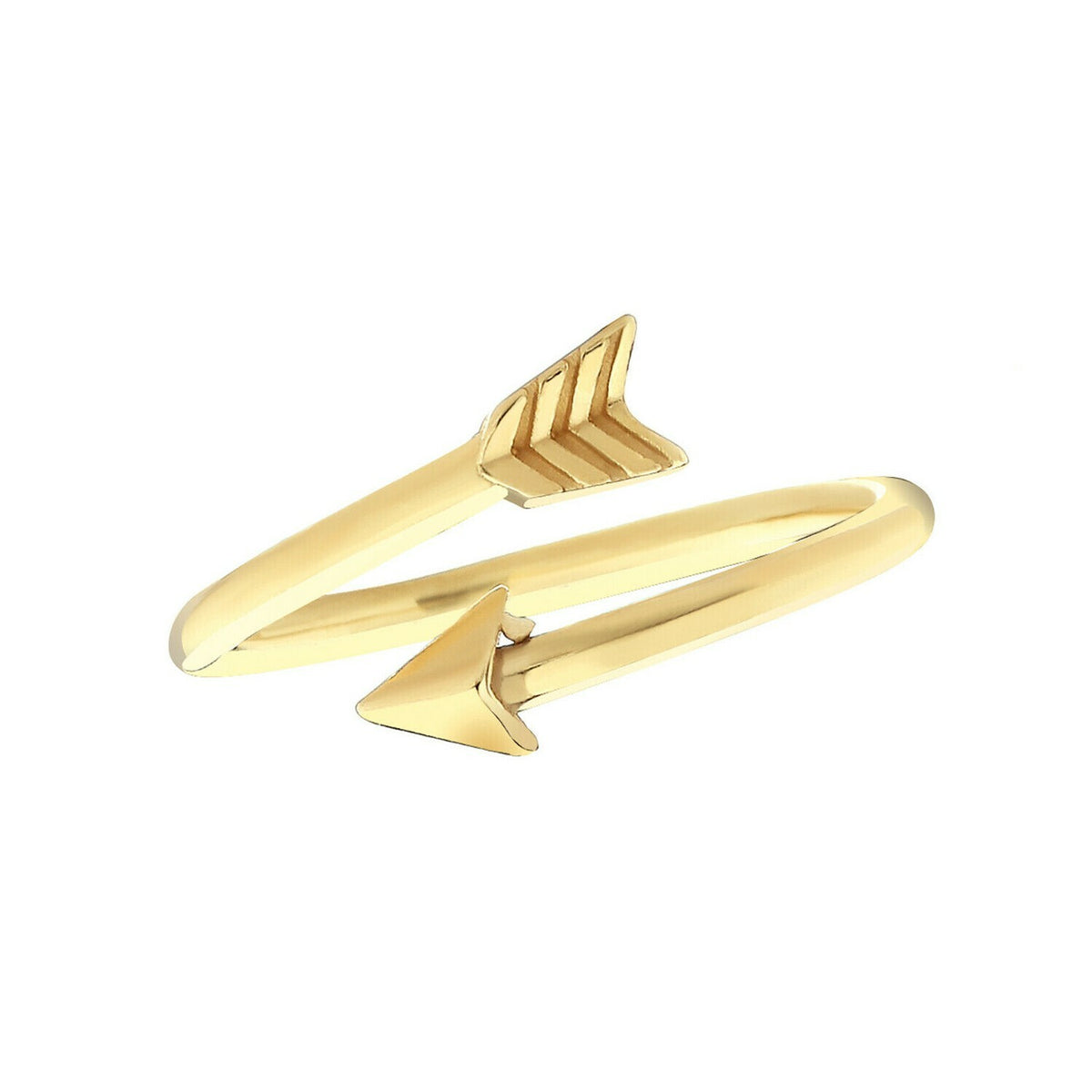 Sterling Silver Arrow Ring Gold Plated 925 Hallmarked Size I - T British Made
