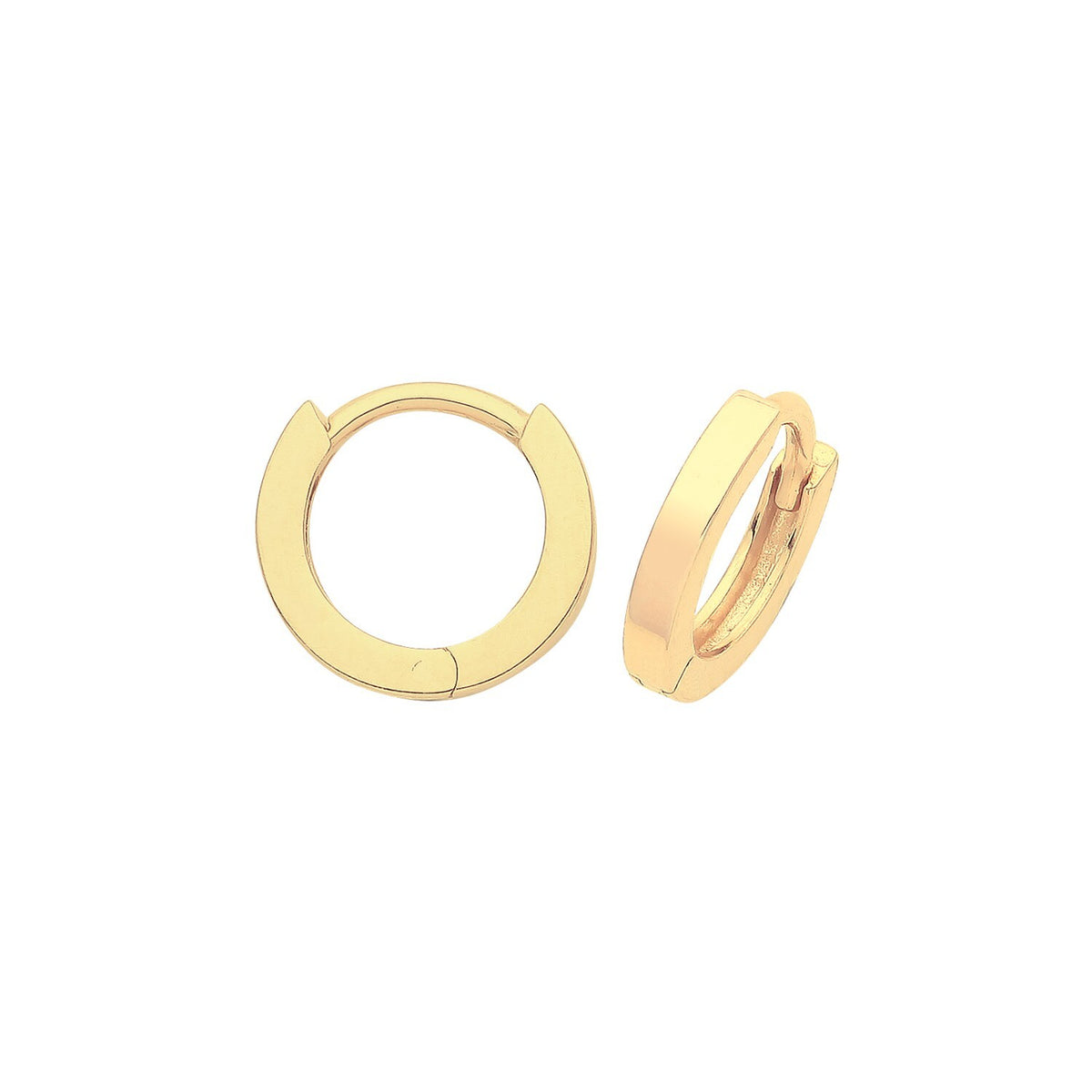 9ct Yellow Gold Classic Hoop Earrings British Made 375 Hallmark Brand New Boxed