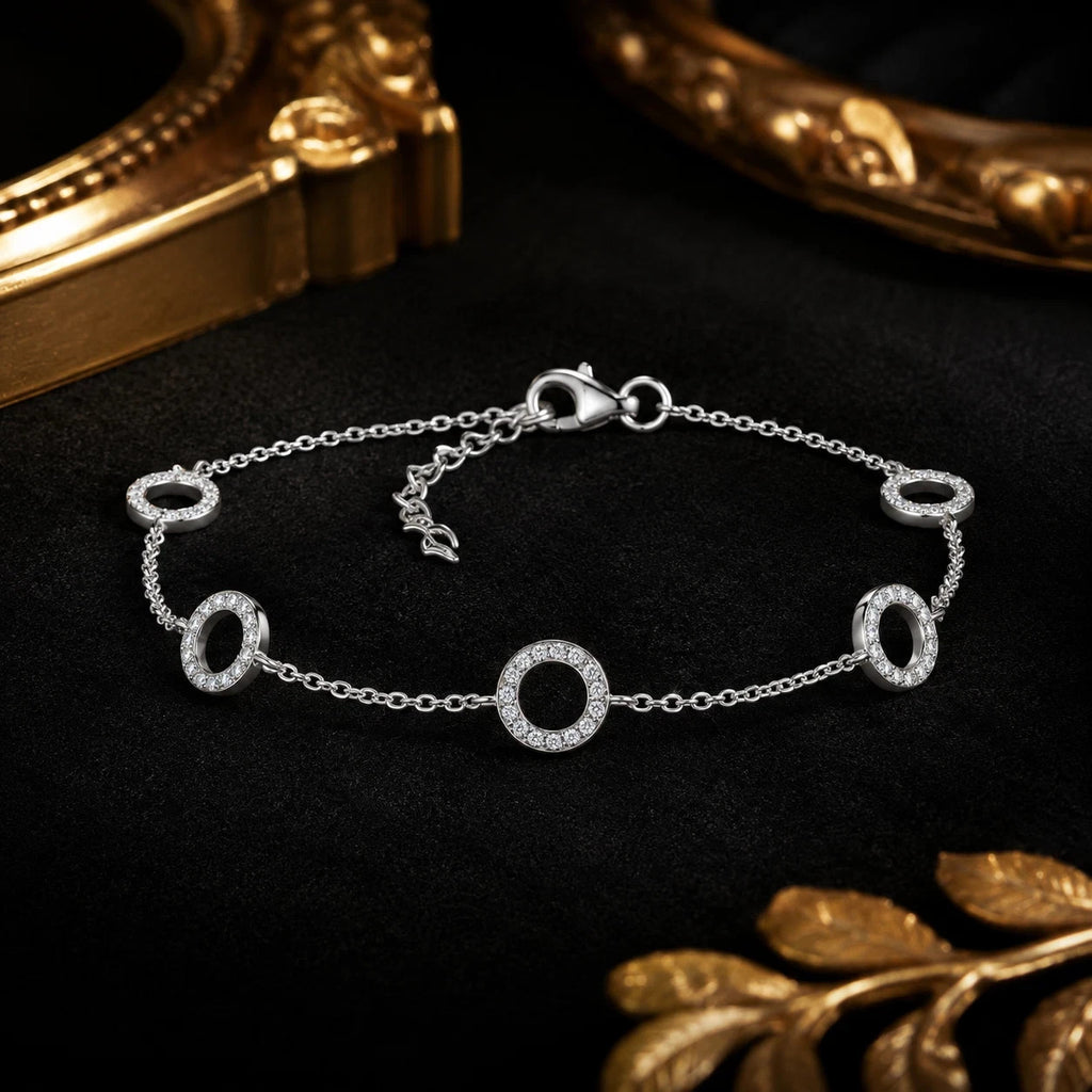 Open Circle Bracelet Sterling Silver 925 Hallmarked Brand New Boxed