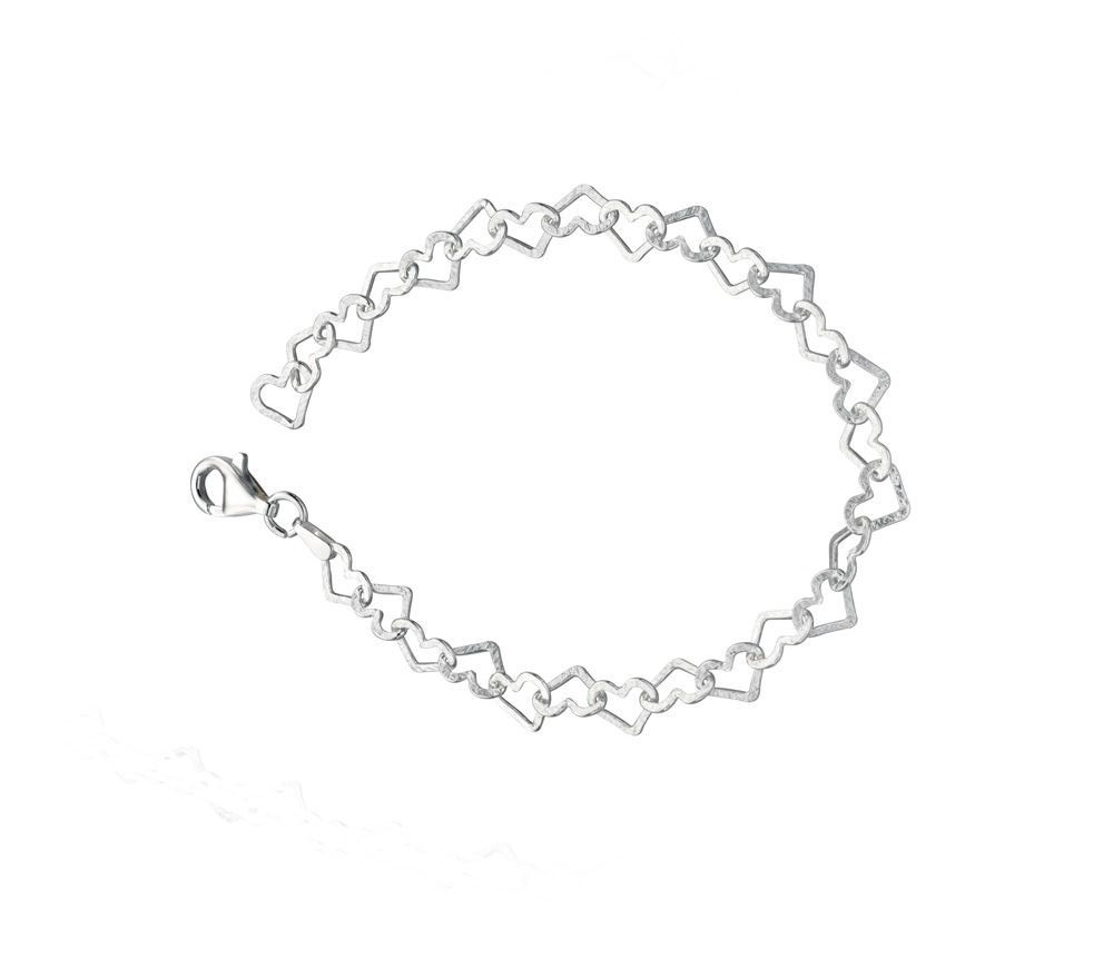 DC Heart Bracelet Sterling Silver 925 Hallmarked British Made Brand New Boxed
