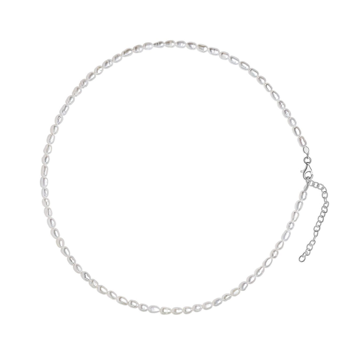Rice Pearl Necklace Sterling Silver 925 Hallmarked British Made Brand New Boxed