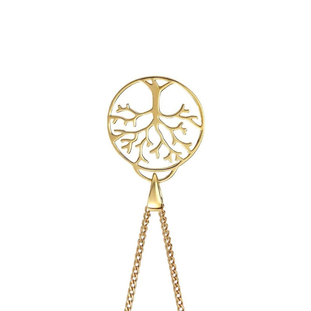 Tree Of Life Pendant Gold Plated Hallmarked All Chain Lengths British Made