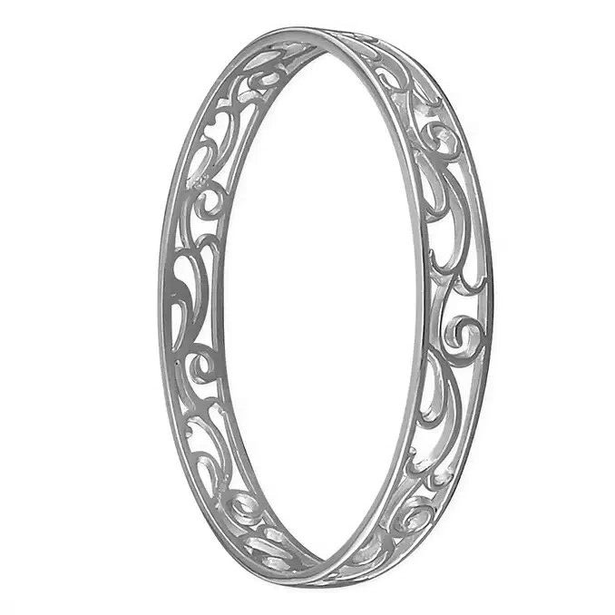 Filigree Swirl Bangle Sterling Silver 925 Hallmarked British Made Brand New