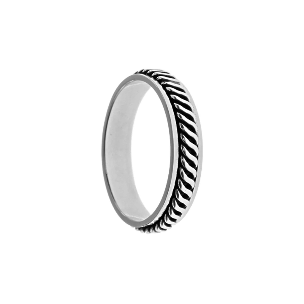 Mens Sterling Silver Pattern Spinner Rotating Ring 925 Hallmarked Sizes W - Z +1