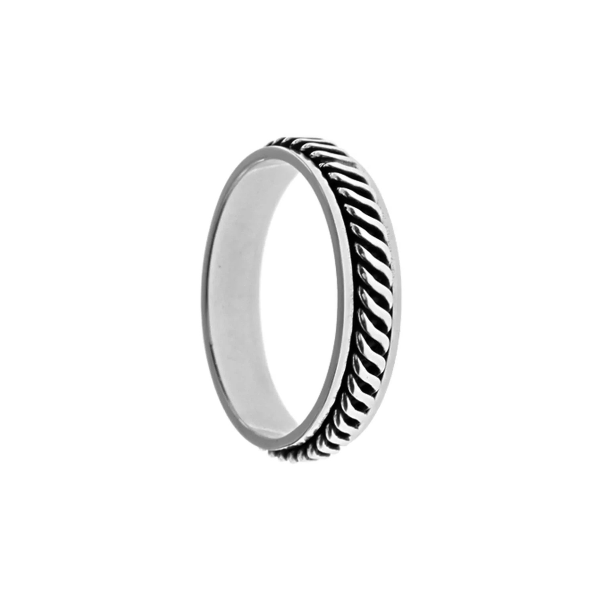 Mens Sterling Silver Pattern Spinner Rotating Ring 925 Hallmarked Sizes W - Z +1