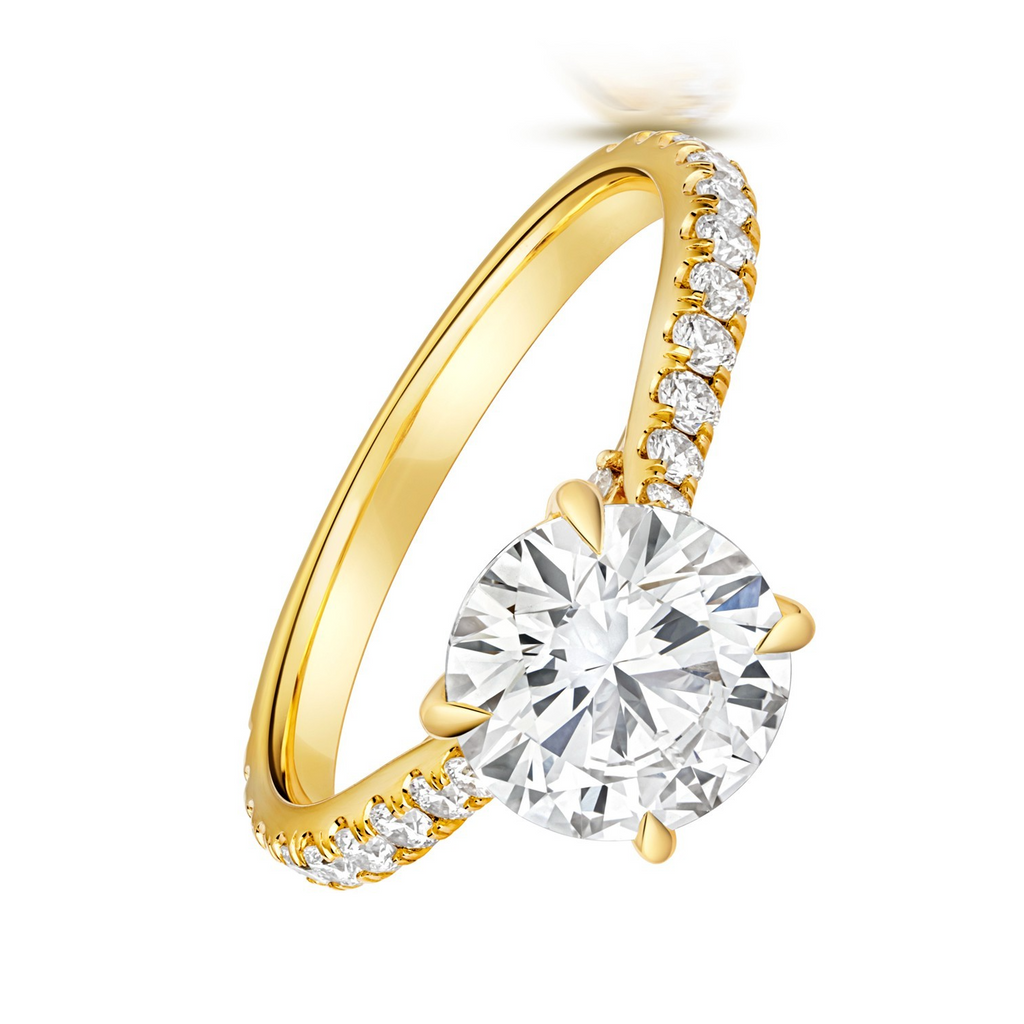 35 Lab-Grown Diamond Engagement Ring 18ct Yellow Gold Hallmarked Sizes J - Q